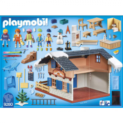 PLAYMOBIL - Chalet et Skieurs