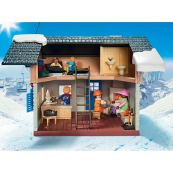 PLAYMOBIL - Chalet et Skieurs